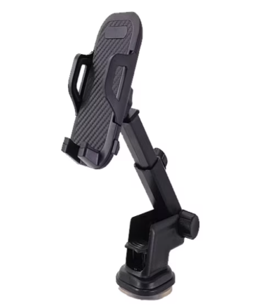 Suport auto universal pentru telefon, 360 ​​de grade, One hand, Ventuza cu adeziv, parpriz sau bord, spatiu pentru cablu alimentare telefon - Suporturi si Stative - atMag.ro