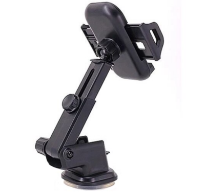 Suport auto universal pentru telefon, 360 ​​de grade, One hand, Ventuza cu adeziv, parpriz sau bord, spatiu pentru cablu alimentare telefon - Suporturi si Stative - atMag.ro