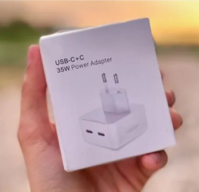 Adaptor de priza 220V, 35W, cu 2 Porturi USB tip-C, Alb - Altele - atMag.ro