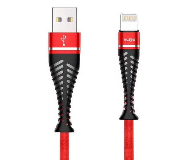 Cablu de incarcare, KLGO, pentru iPhone, 1 m, panzat - Altele - atMag.ro Cablu de incarcare, KLGO, pentru iPhone, 1 m, panzat - Altele - atMag.ro