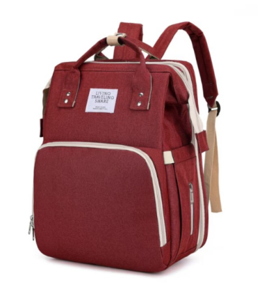 Rucsac 3-in-1 pentru bebelusi, cu spatiu pentru schimbat scutece pliabil integrat, At Performance, impermeabila, 39x30x18cm, Rosu - Genti bebelusi - atMag.ro