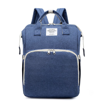 Rucsac 3-in-1 pentru bebelusi, cu spatiu pentru schimbat scutece pliabil integrat, At Performance, impermeabila, 39x30x18cm, Albastru - Genti bebelusi - atMag.ro