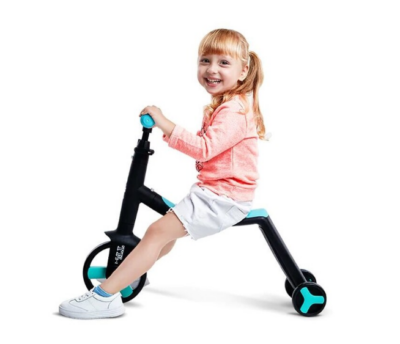 Tricicleta, 3 In 1, Pentru Copii, AT Performance, Cadru Otel, Ghidon Reglabil, Pedale Detasabile, Compartiment Depozitare, Sarcina maxima 25Kg, Negru/Albastru - Triciclete - atMag.ro