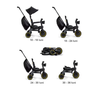 Tricicleta 4IN 1, At Performance, Centura Prindere, Bara Protectie, Piele ecologica, Suport Pahar, Pedale Detasabile, 6 luni+, NeagraTricicleta 4IN 1, At Performance, Centura Prindere, Bara Protectie, Piele ecologica, Suport Pahar, Pedale Detasabile, 6 luni+, Neagra - Triciclete - atMag.ro
