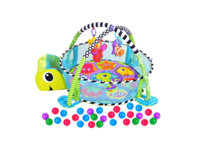 Centru de activitati multifunctional interactiv pentru copii si bebelusi, At Performance, 3 in 1 tip tarc, cu Bile moi multicolore si Jucarii interactive, tip Broscuta, 0 luni + - Centre de activitati bebelusi - atMag.ro