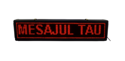 Reclama luminoasa de exterior tip panou cu LEDuri rosii, Dimensiuni 100x20cm , Led uri Ultrabright , Reclama tip caseta luminoasa , Negru - Reclame luminoase - atMag.ro