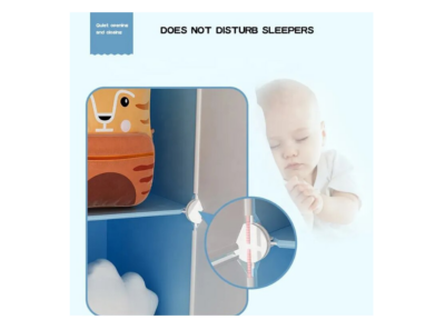 Dulap modular pentru copii, AT PERFORMANCE®, 8 rafturi, durabil, 76X37X147 cm, roz, Hello Kitti - Mobilier camera copii - atMag.ro