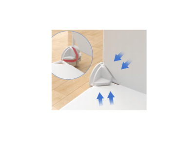 Dulap modular pentru copii, AT PERFORMANCE®, 8 rafturi, durabil, 76X37X147 cm, albastru, castel, print - Mobilier camera copii - atMag.ro