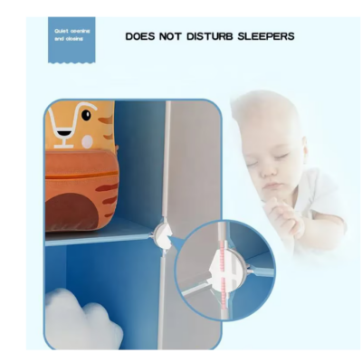 Dulap modular pentru copii, negru, AT PERFORMANCE®, 6 rafturi, durabil, 74X37X110 cm - Mobilier camera copii - atMag.ro