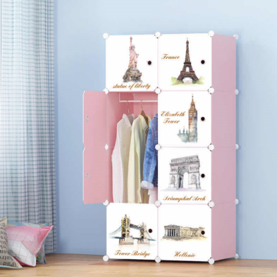 Dulap modular pentru copii, AT PERFORMANCE®, 8 rafturi, durabil, 76X37X147 cm, monumente - Mobilier camera copii - atMag.ro