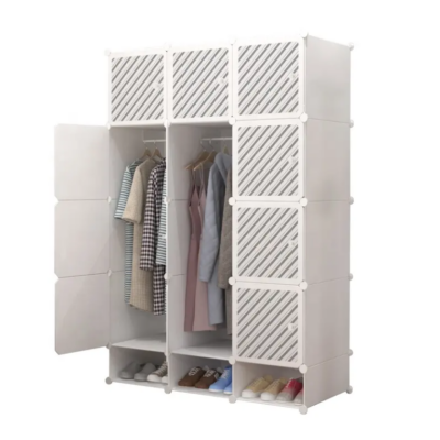 Dulap modular pentru copii, alb, AT PERFORMANCE®, 15 rafturi, durabil, 110X47X163 cm, monumente - Camera copilului - atMag.ro