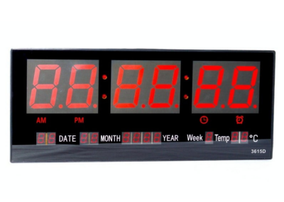 Ceas Electronic LED Rosu, AT PERFORMANCE®, Alarma, 3615D - Ceasuri decorative - atMag.ro