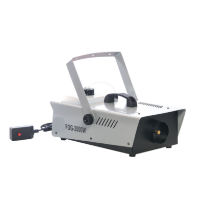 Aparat Profesional de dispersie fum, Putere de 2000 W, AT PERFORMANCE, Atasat buton de declansare a jetului de fum, Prevazut cu Radiocomanda, Culoare gri/negru - Echipamente de fum - atMag.ro