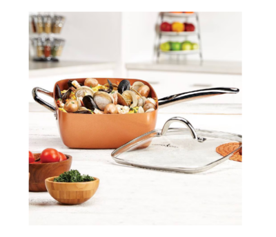 Tigaie non-aderenta multifunctionala, AT PERFORMANCE, 5 functii de gatire, invelis triplu de ceramica - Tigai - atMag.ro