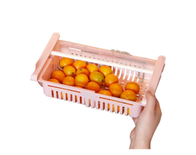 Organizator frigider, At Perfomance, sertar, extensibil, Roz - Organizare si depozitare - atMag.ro