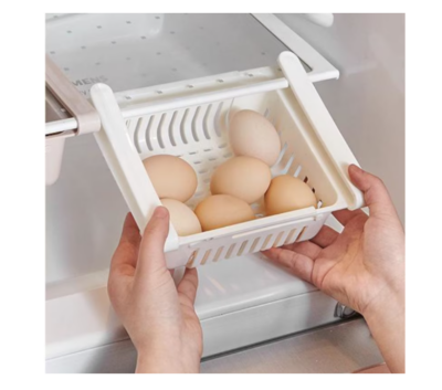 Organizator frigider, At Perfomance, sertar, extensibil, Alb - Organizare si depozitare - atMag.ro