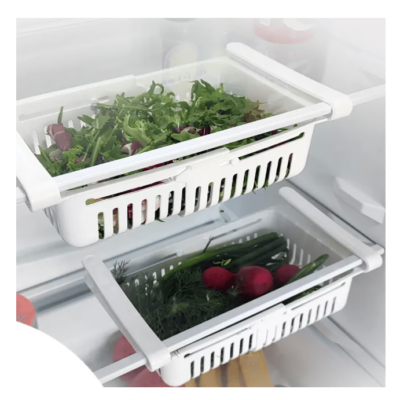 Organizator frigider, At Perfomance, sertar, extensibil, Alb - Organizare si depozitare - atMag.ro