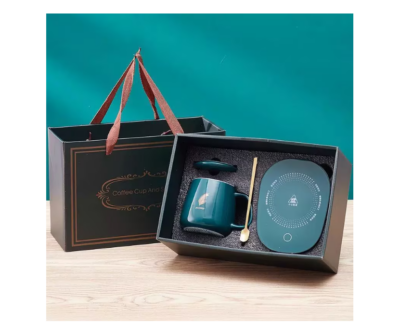 Set cana din ceramica cu plita-incarcator wireless priza,AT PERFORMANCE, 220v, lingurita, termostatica, 400ml, verde pin - Accesorii si piese aparate cafea - atMag.ro