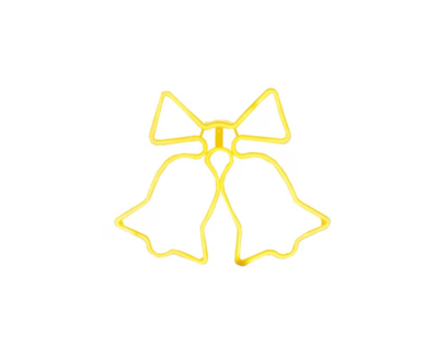 Clopotei decorativi luminosi, pentru Craciun, AT PERFORMANCE®, rezistenti la apa, suspendabili usa si geam, IP65, 50 x 60 cm, alb cald - Decoratiuni, Ornamente si articole Craciun - atMag.ro