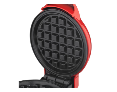 Aparat pentru preparat mini waffe/gofre, AT PERFORMANCE®, 350W, Placi antiaderente, Indicator luminos, Rosu - Aparate de gatit & desert - atMag.ro