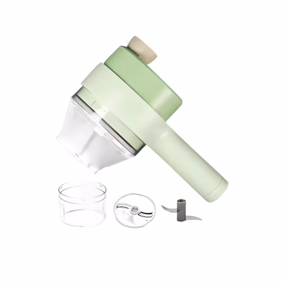 Tocator electric, AT PERFORMANCE®, portabil de taiat legume, fructe si carne, 30w, 3 in 1 Verde - Blendere si Tocatoare - atMag.ro