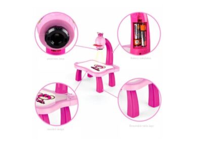 Masă AT PERFORMANCE®,cu proiector de desenat pentru copii, trageți și desenați, proiectorul de jucărie cu lumină și muzică. - Jucarii interactive - atMag.ro