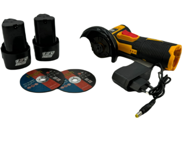 Mini Polizor Flex Unghiular Portabil, AT PERFORMANCE®, 2 acumulatori 12V, 750W, 1500 mAh, 19500 rpm, 2 discuri 76 mm, Autonomie Mare, Portocaliu/Negru. - Casa, Gradina & Bricolaj - atMag.ro