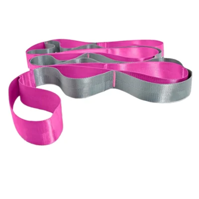 Curea AT PERFORMANCE®, pentru yoga, pilates, gimnastica, cu 14 bucle, neelastica, Mov. - Cadouri femei - atMag.ro