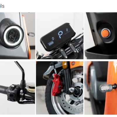 Scuter electric, AT PERFORMANCE®, 2000W, 60V, 26 AH, baterie mare, viteza maxima 75km/h, model 701PRO, culoare portocalie - Scutere Electrice, Trotinete Electrice si Accesorii - atMag.ro