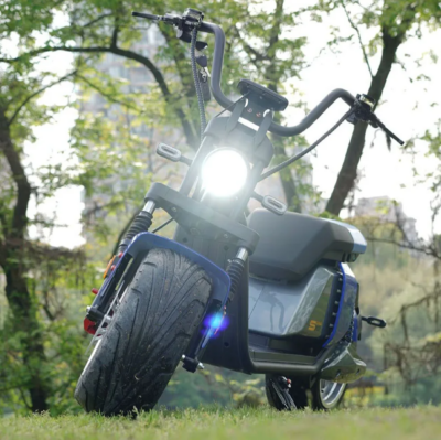 Scuter electric, AT PERFORMANCE®, 2000W cu baterie litiu, pentru adulți 60V 20AH, disponibil pe culoarea albastru, viteza maxima 65km/h - Scutere Electrice, Trotinete Electrice si Accesorii - atMag.ro