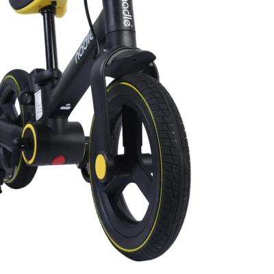 Bicicleta de echilibru pentru copii, noua AT PERFORMANCE®, bicicleta doua-in-una pentru bebelusi, pliabila, Negru/Galben. - Biciclete - atMag.ro