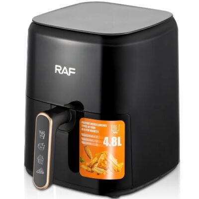 Friteuza Air Fryer RAF cu aer cald, fara ulei, Capacitate 4.8 l, 12 Programe, AT PERFORMANCE, 1500W, Negru - Friteuze - atMag.ro