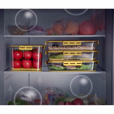 Cutie de depozitare, AT PERFORMANCE®, pentru frigider cu timer manual, transparenta si usor de curatat, premium, 15.3 X 22.5 X 32.5, culoare galben. - Bucatarie si Servire - atMag.ro