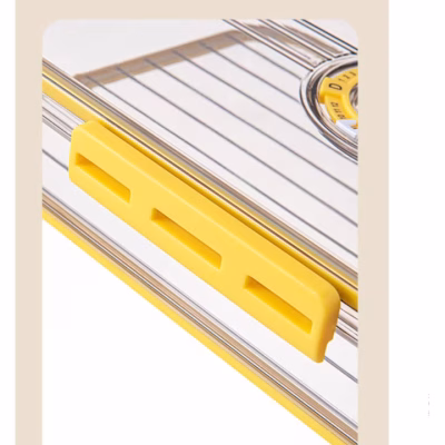 Cutie de depozitare, AT PERFORMANCE®, pentru frigider cu timer manual, transparenta si usor de curatat, premium, 15.3 X 22.5 X 32.5, culoare galben. - Bucatarie si Servire - atMag.ro