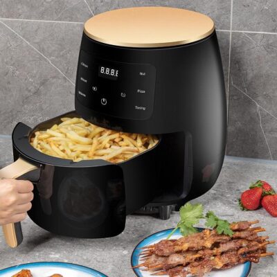 Friteuza fara Ulei cu aer cald, AT PERFORMANCE®, 2400 W, Functie de Coacere, 6l Air Fryer - Friteuze - atMag.ro