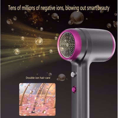 Uscator de par Original At Performance, cu Led, 2 trepte de Viteza, 2 Capete, Ioni Negativi, Aer rece/ cald, 1250 W, Gri/Fucsia - Aparate & Accesorii ingrijire personala - atMag.ro