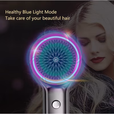 Uscator de par Original At Performance, cu Led, 2 trepte de Viteza, 2 Capete, Ioni Negativi, Aer rece/ cald, 1250 W, Gri/Fucsia - Aparate & Accesorii ingrijire personala - atMag.ro