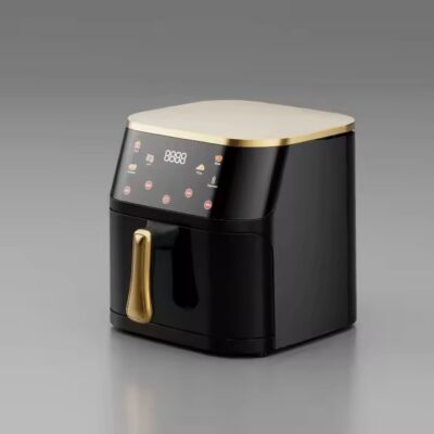 Friteuza cu Aer Cald AT PERFORMANCE®, cu geam, capacitate 10 L, display digital, Control touch 6 functii de gătire presetatefunctie de mentinere la cald, pot detasabil, curatare usoara, Negru. - Accesorii friteuze - atMag.ro