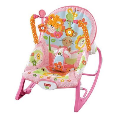 Balansoar si scaun ROCKER AT PERFORMANCE®, 3 in 1 cu Spatar reglabil Recliner, cu sunete si vibratii calmante pentru bebelusi si copii, Roz. - Balansoare, leagane si hamace bebelusi - atMag.ro