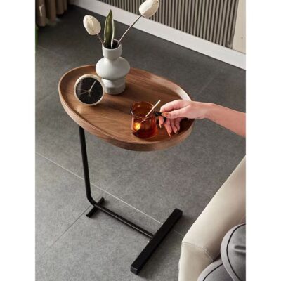 Masuta cafea ovala, AT PERFORMANCE®, awwaline, lemn, maro, 45 x 30 x 60cm. - Casa, Gradina & Bricolaj - atMag.ro