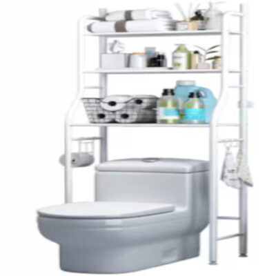 Raft depozitare AT PERFORMANCE®, peste toaleta/masina de spalat cu 3 polite. - Curatenie si intretinere - atMag.ro