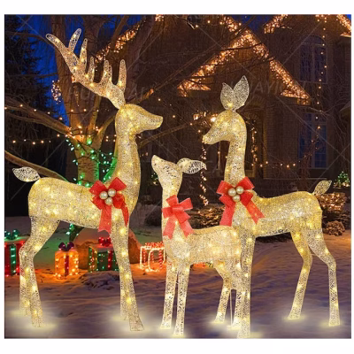 Decoratiune de Craciun, At Performance, Set Reni Potrivit pentru utilizare in interior si exterior - Casa, Gradina & Bricolaj - atMag.ro