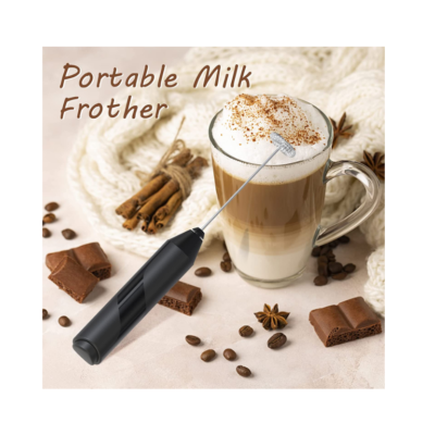 Mixer spuma lapte, At Performance, Electric cu baterie, bauturi calde/reci, maner izolat termic, otel inoxidabil, Pentru latte, ciocolata calda, cappuccino, frappe, usor de folosit cu suport metalic - Accesorii si piese aparate cafea - atMag.ro