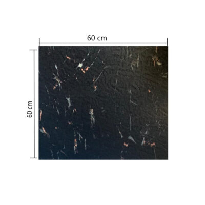 Placa autoadeziva pentru pardoseala sau perete, At Performance, PVC, 60 X 60 cm, Neagra piele - Tapet - atMag.ro