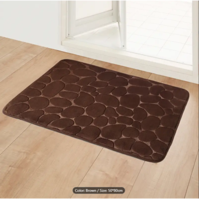 Covor baie, AT PERFORMANCE®, 100% poliester, 38X60 cm, maro - Covorase baie - atMag.ro