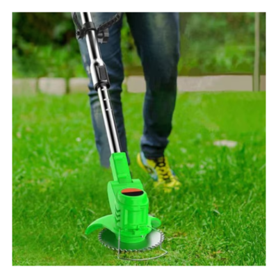 Motocoasa Electrica AT PERFORMANCE Cu Acumulator 24V, Brat Ajustabil, 2 Lame, 1 Disc Pentru Taiere, 18000 RPM, 2-3 Ore Autonomie, Verde - Coase electrice si Motocoase - atMag.ro