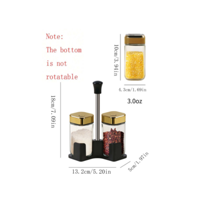 Set 2 solnite, AT PERFORMANCE®, pentru sare si piper, cu suport metalic, negru - Rasnite si dozatoare condimente - atMag.ro
