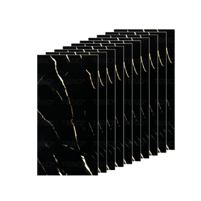 Set 50x Tapet Marmura, AT PERFORMANCE®, suprafata acoperire 9 mp, autoadeziv, waterproof, usor de montat, design modern, 30x60 cm, negru - Tapet - atMag.ro