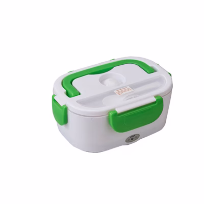 Caserola Termica pentru Mancare cu 2 Compartimente, AT PERFORMANCE, Volum 1 5L Putere 40W Pana la 50 Grade Verde - Organizare si depozitare - atMag.ro