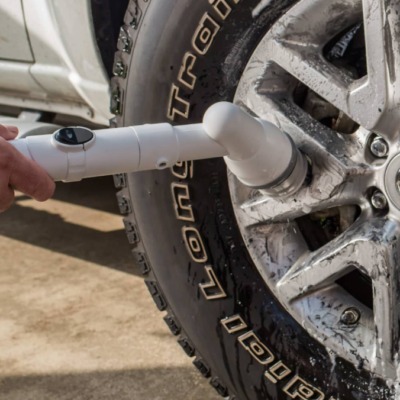 Set perie de curatere electrica, portabil, 4 capete interschimbabile, gri / alb - Aspiratoare, fiare de calcat & masini de cusut - atMag.ro